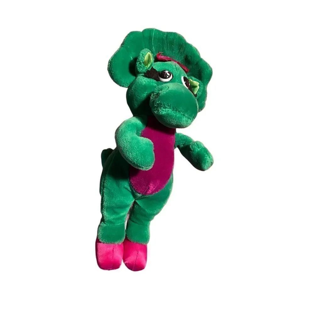 Vintage 1992 baby bop, Barney, plush/stuffed animal 13 inches ￼